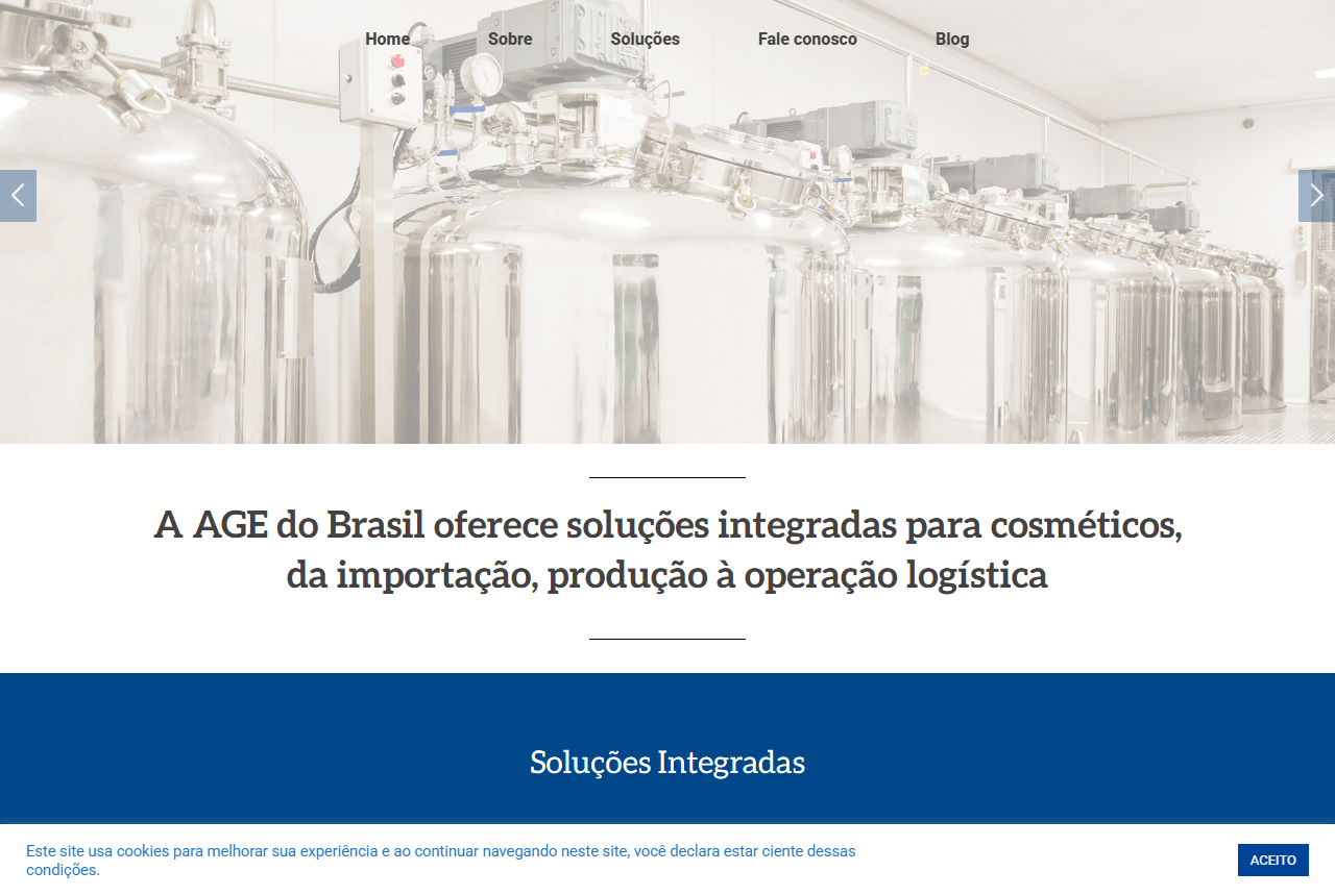AGE do Brasil official website homepage