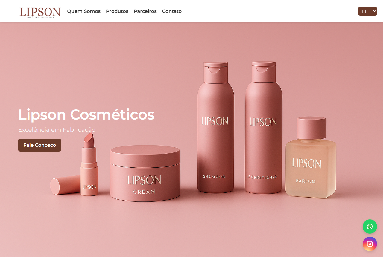 Lipson Cosmeticos official website homepage