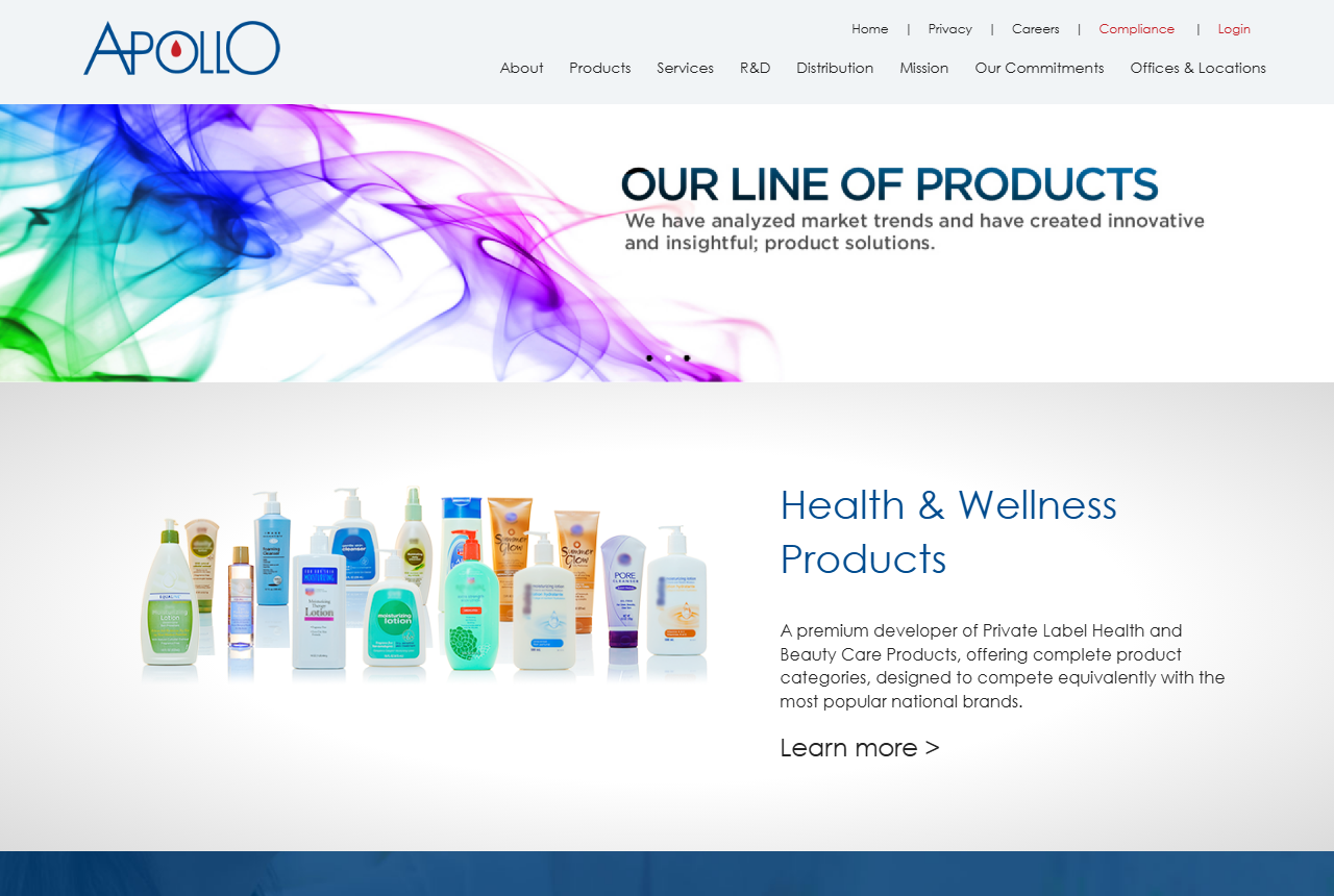 Apollo Health and Beauty Care official website homepage