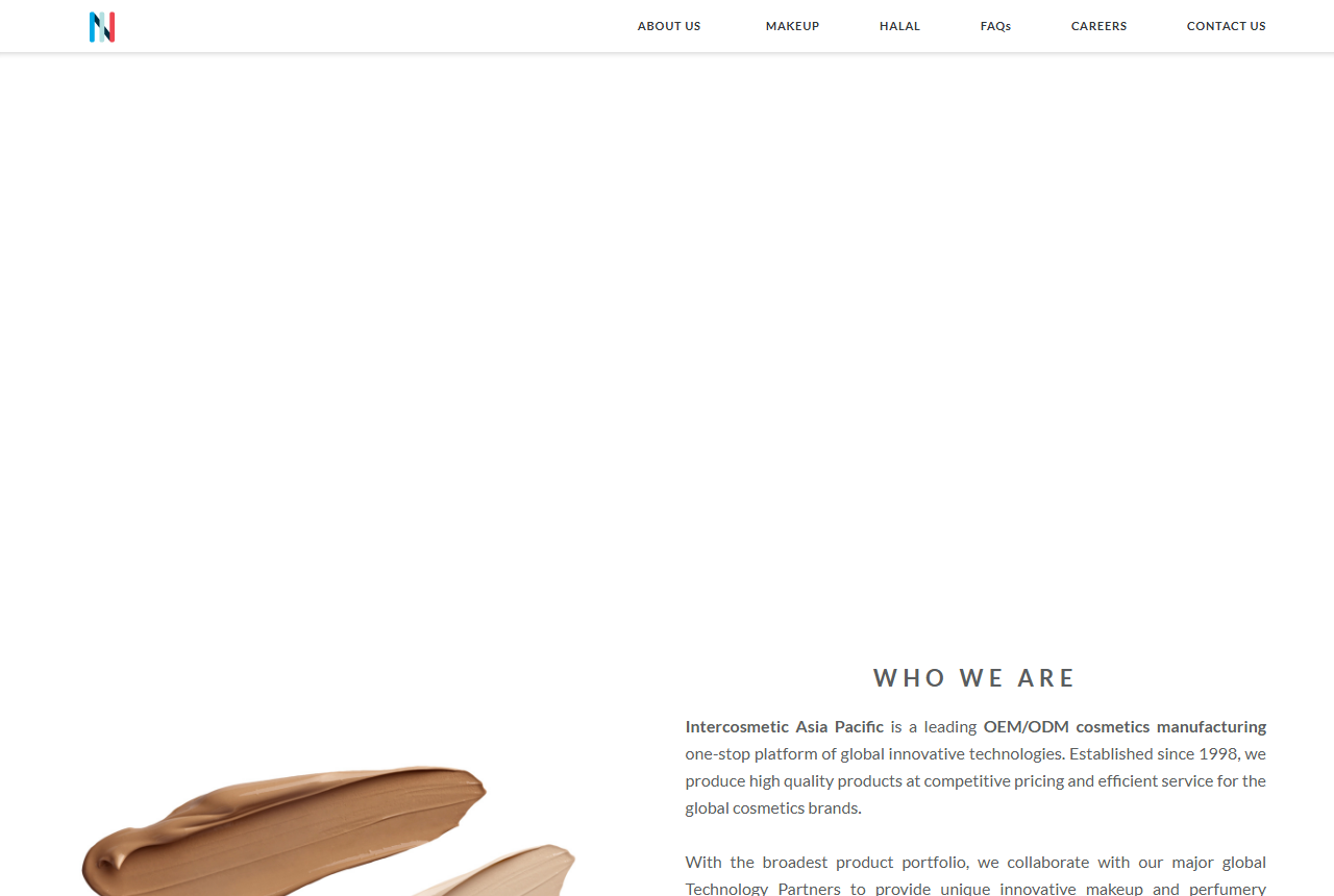 Intercosmetic Asia Pacific Sdn. Bhd. official website screenshot