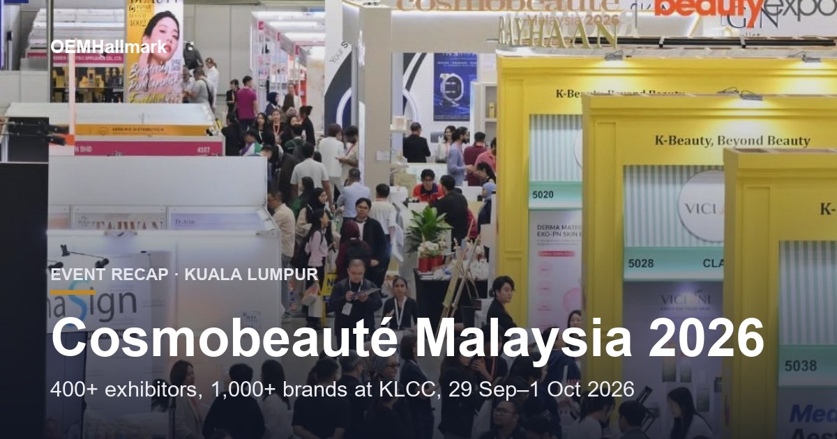 Cosmobeauté Malaysia & beautyexpo 2026: 400+ Exhibitors at KLCC