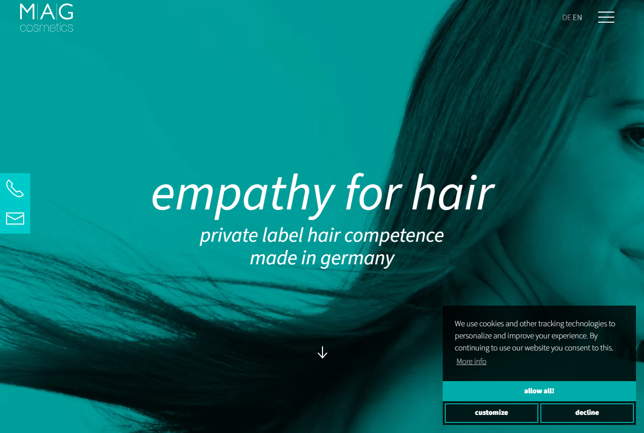 MAG Cosmetics GmbH official website screenshot