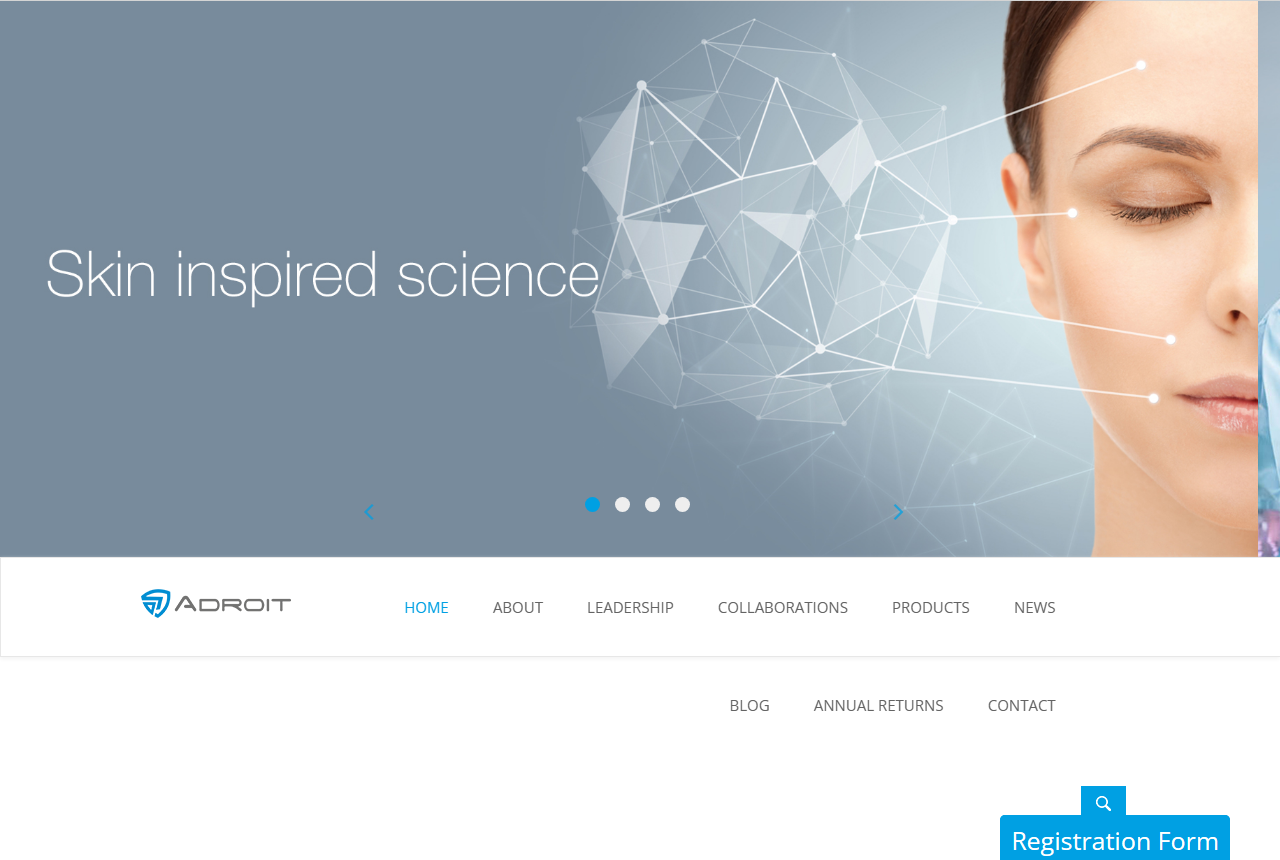 Adroit Biomed Ltd. official website screenshot