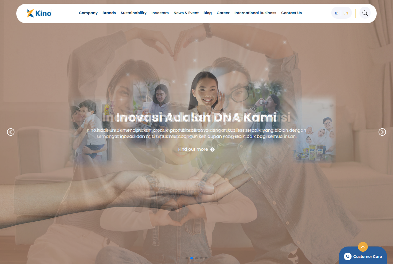 Kino Indonesia official website screenshot