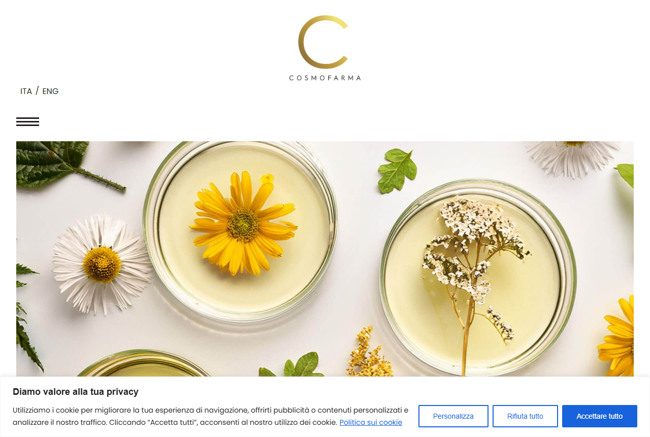 Cosmofarma official website screenshot