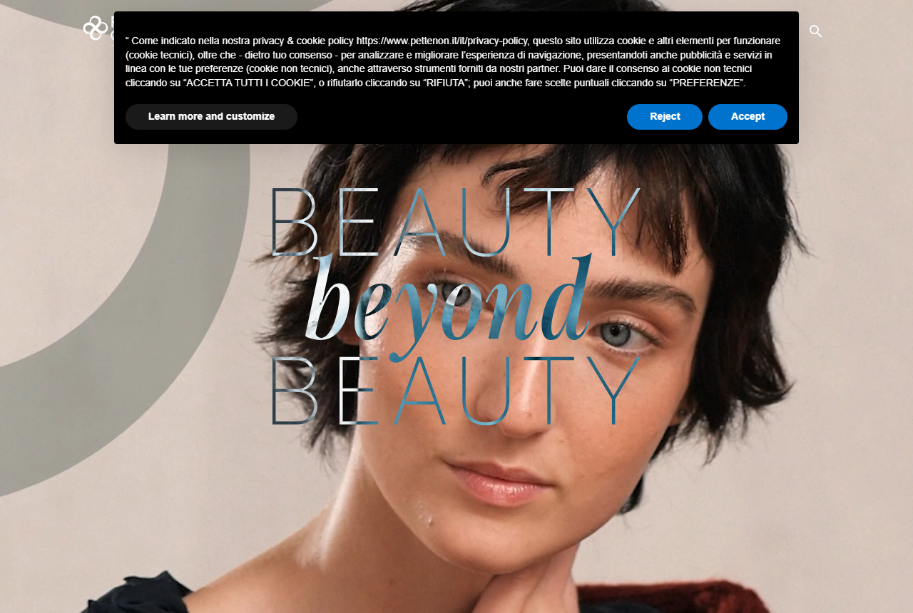 Pettenon Cosmetics official website screenshot