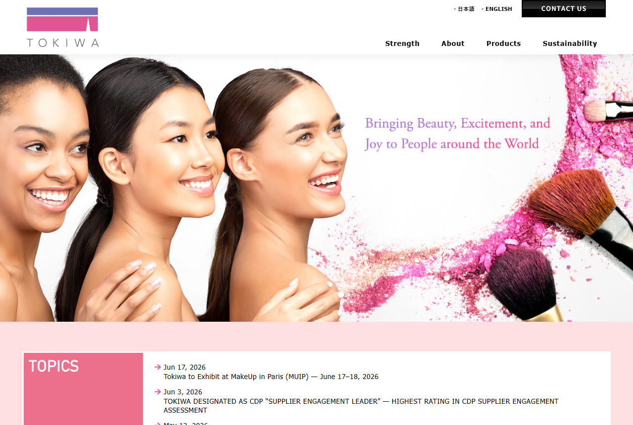 Tokiwa official website screenshot