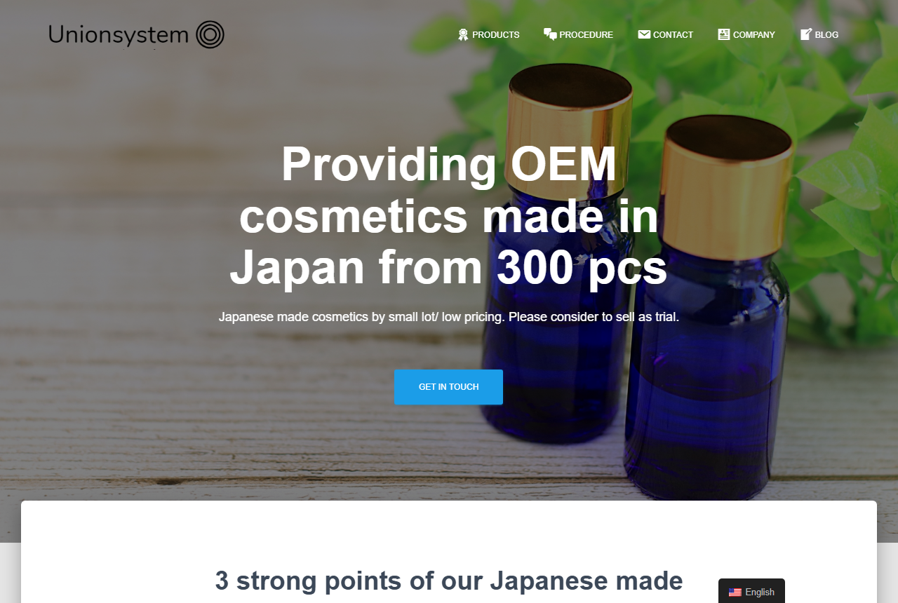 Unionsystem official website screenshot