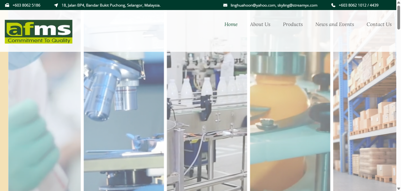 AF Manufacturing Services Sdn. Bhd. official website screenshot