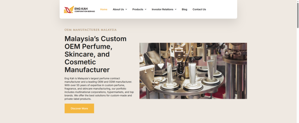 Eng Kah Enterprise Sdn. Bhd. official website screenshot