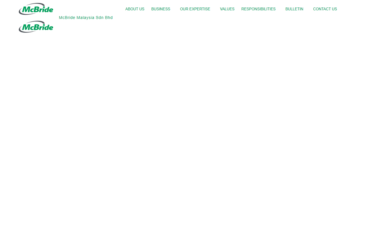 McBride Malaysia Sdn. Bhd. official website screenshot