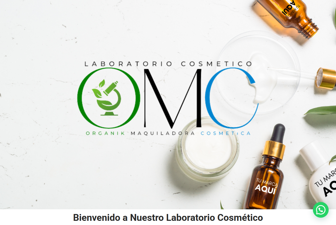 OMC Organik Maquiladora Cosmética homepage screenshot