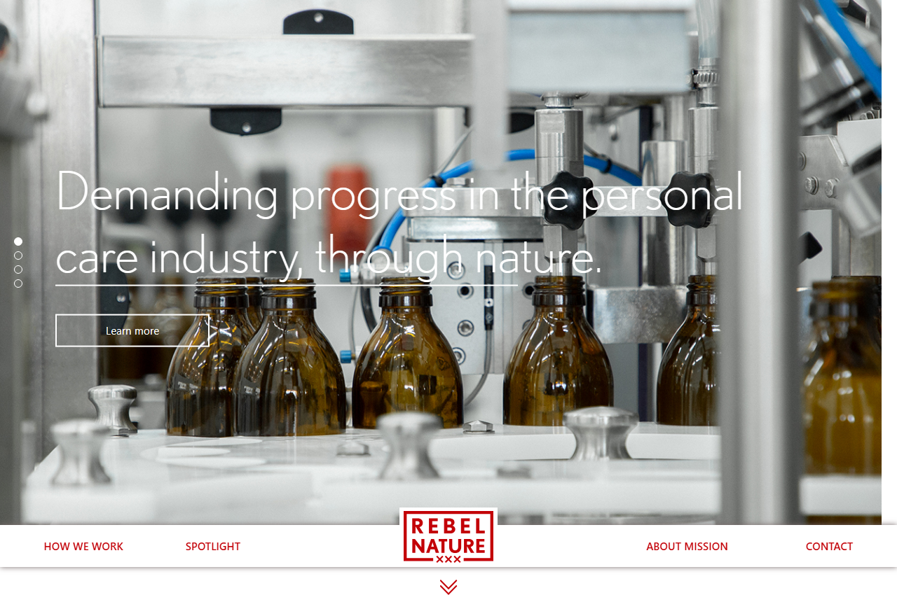 Rebel Nature natural personal care contract manufacturer website, Amsterdam, Netherlands