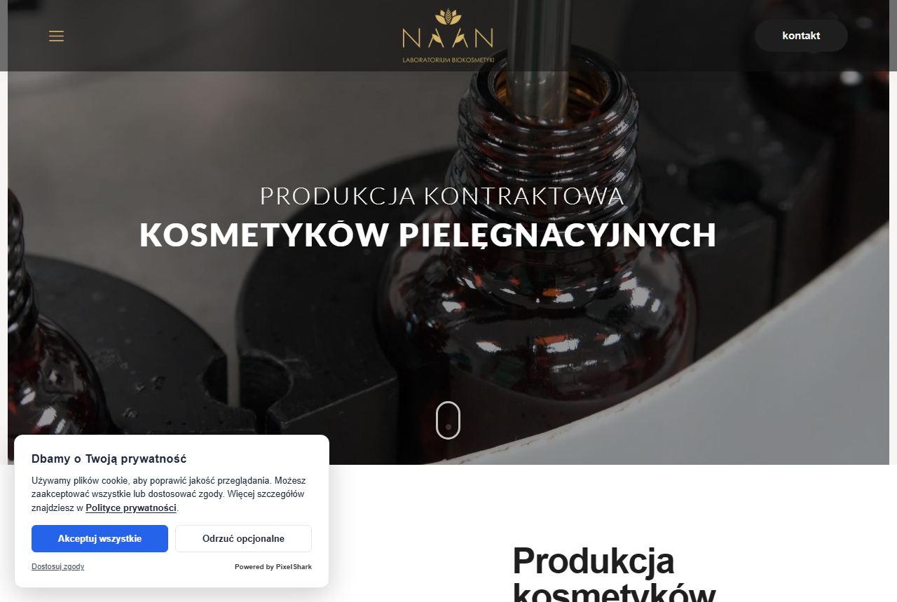 NAAN Laboratorium Biokosmetyki website homepage