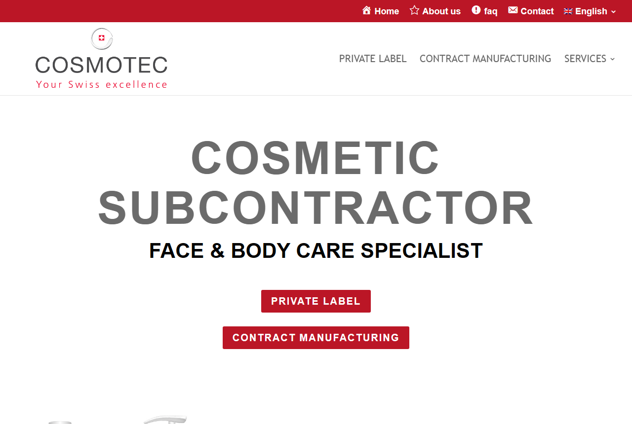 Cosmotec website homepage