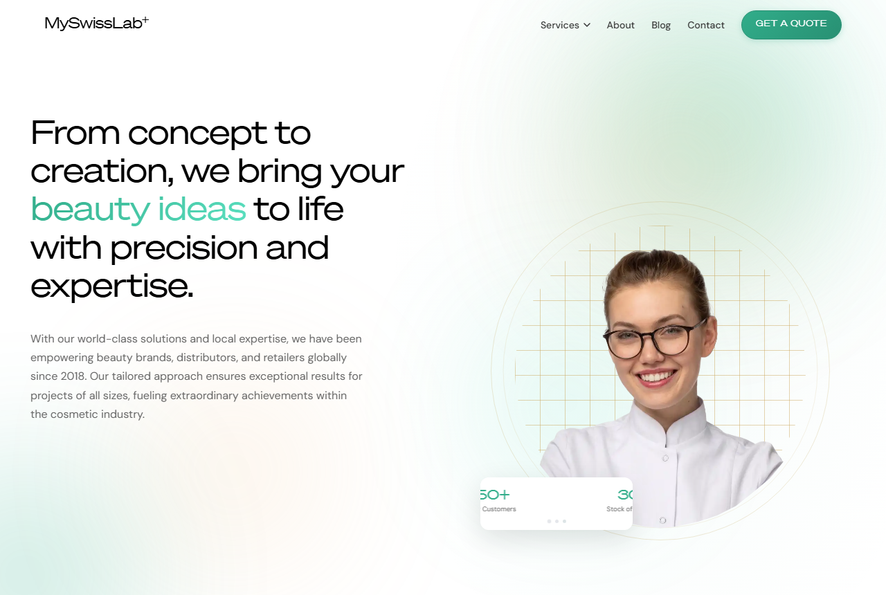 MySwissLab website homepage