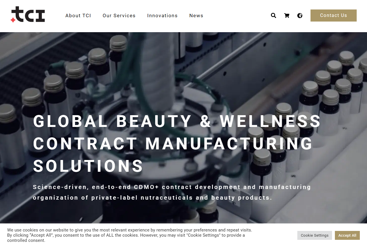 TCI Co., Ltd. official website screenshot