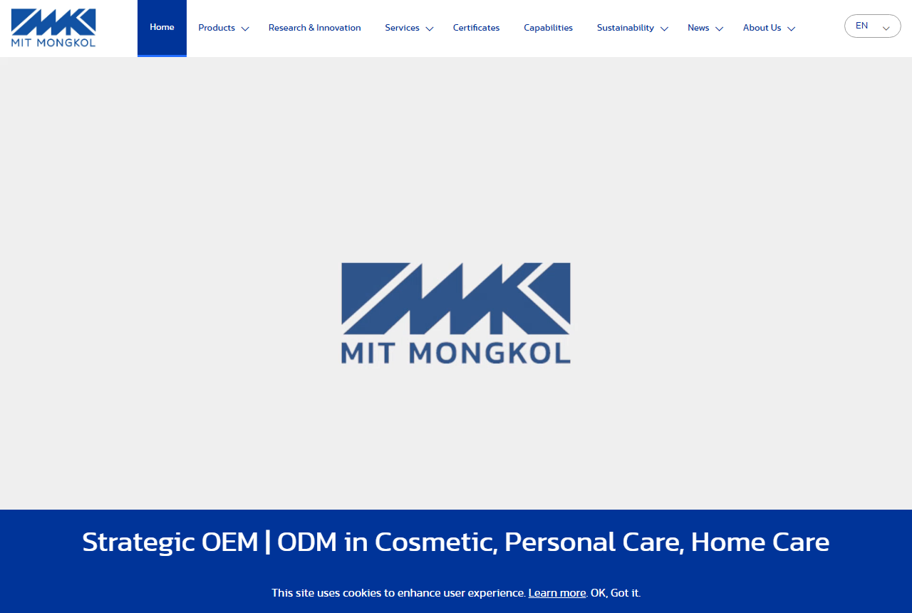 MIT Mongkol Industry official website screenshot