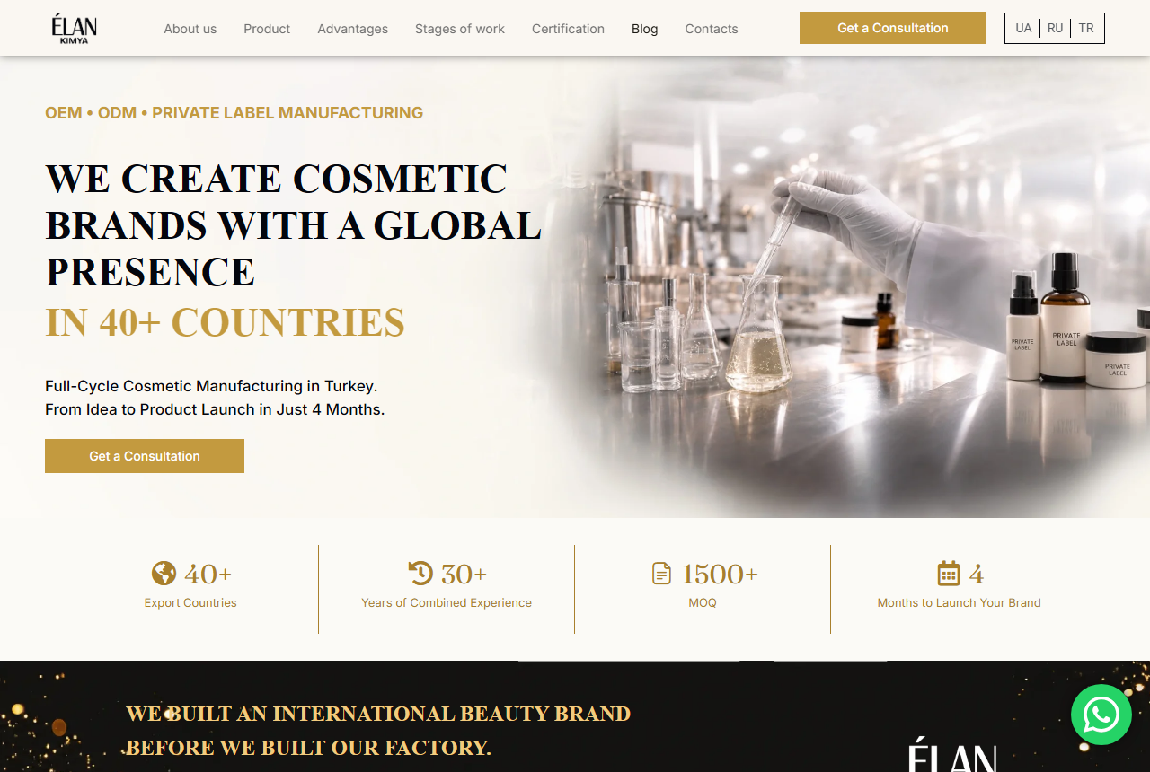 Elan Kimya official website homepage
