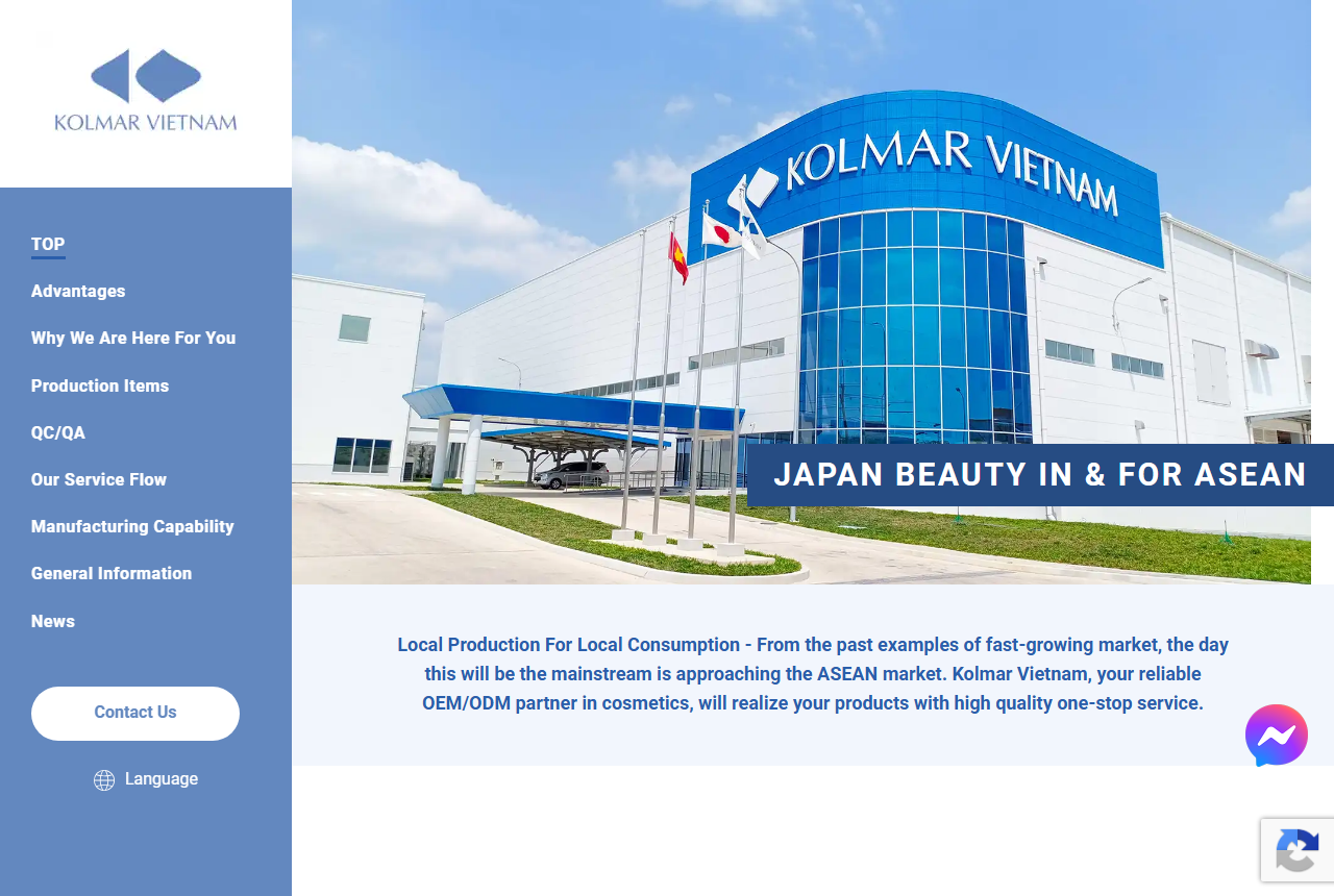 Kolmar Vietnam official website screenshot
