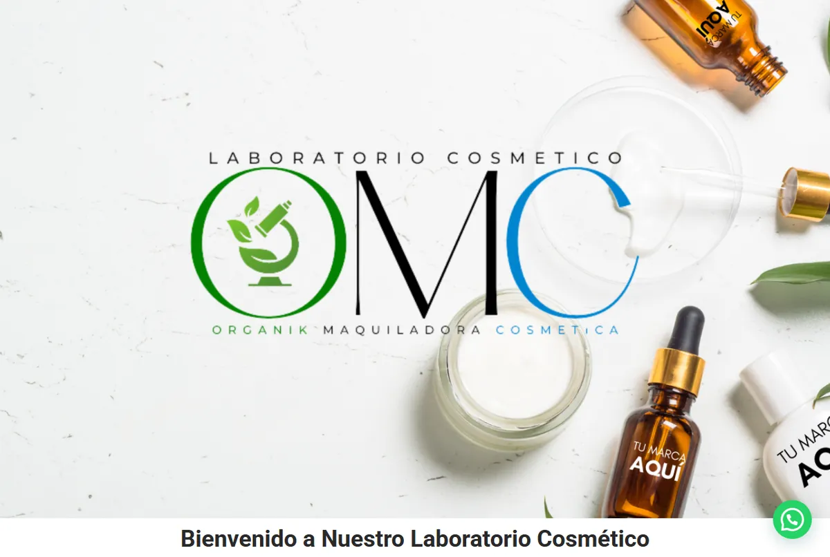 OMC Organik Maquiladora Cosmética homepage screenshot