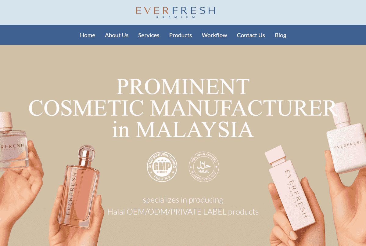 Everfresh Premium official website screenshot