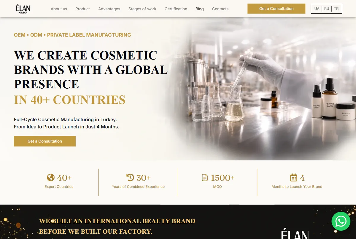 Elan Kimya official website homepage